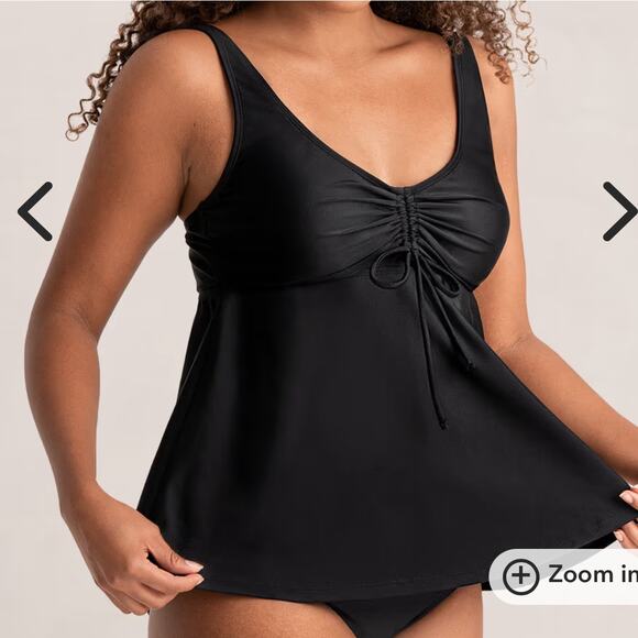 Shapermint Other - Brand New Shapermint Women's Size 3XL Black Ruched Front Tie Tankini Swimwear